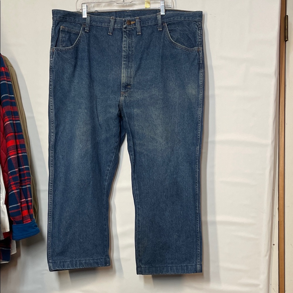 Rustler Men's Relaxed Fit Blue Jeans